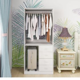 Closet Organizer System, Clothes System with Closet Shelves Wall Mounted, Closet Organizer with Drawers