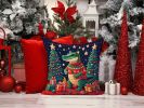 Alligator Christmas Throw Pillow Machine Washable, Indoor Outdoor Decorative Pillow for Couch, Bed or Patio, 14Hx14W