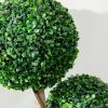 Artificial Plant for Home Decor Indoor & Outdoor Fake Plants Artificial Tree in Pot, 3 Ball Boxwood Topiary Tree for Home Office, Living Room Decor
