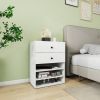 31.2"H Livelylodge Wooden Modular Closet Strorage :Closet Organizer Modern Open Wardrobe Closet System with 5 Shelevs for Bedroom&Coatroom White Finis