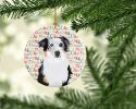 Australian Shepherd Blue Merle #1 Christmas Ceramic Ornament Christmas Tree Hanging Decorations for Home Christmas Holiday, Party, Gift, 3 in