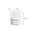 31.2"H Livelylodge Wooden Modular Closet Strorage :Closet Organizer Modern Open Wardrobe Closet System with 5 Shelevs for Bedroom&Coatroom White Finis