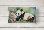 NEW Watercolor Wildlife Throw Pillow Throw Pillow for Indoor Couch Bed Outdoor Patio Washable, Panda 2971,12Hx16W