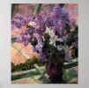 Lilac Tranquility: Lilacs in a Window Poster